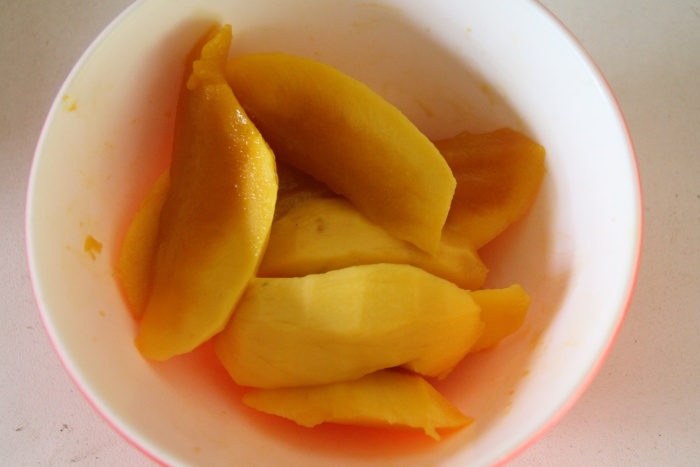 mango geschnitten